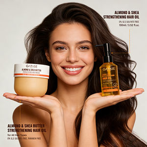 Set Profesional <span class=keywords><strong>para</strong></span> <span class=keywords><strong>el</strong></span> Cuidado del Cabello con Manteca <span class=keywords><strong>de</strong></span> Karité y <span class=keywords><strong>Almendras</strong></span> - Mascarilla Reparadora y <span class=keywords><strong>Aceite</strong></span> Nutritivo <span class=keywords><strong>para</strong></span> Cabello Seco y Dañado - Product Image 6