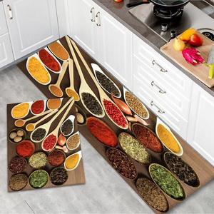 <span class=keywords><strong>Tapis</strong></span> de <span class=keywords><strong>cuisine</strong></span> antidérapants modernes, design géométrique, doux et rembourrés, 3 mm d'épaisseur, avec support en caoutchouc, en boue de diatomée, lavables, adaptés aux animaux domestiques - Product Image 1