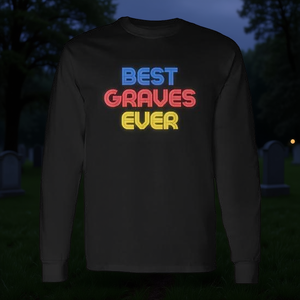 Maglietta a maniche lunghe Best Graves Ever con nome personalizzato, design promozionale - Product Image 3