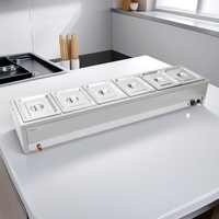 Chauffe-plats commerciaux Table à vapeur Buffet Pan Bain Marie pour restaurants de restauration