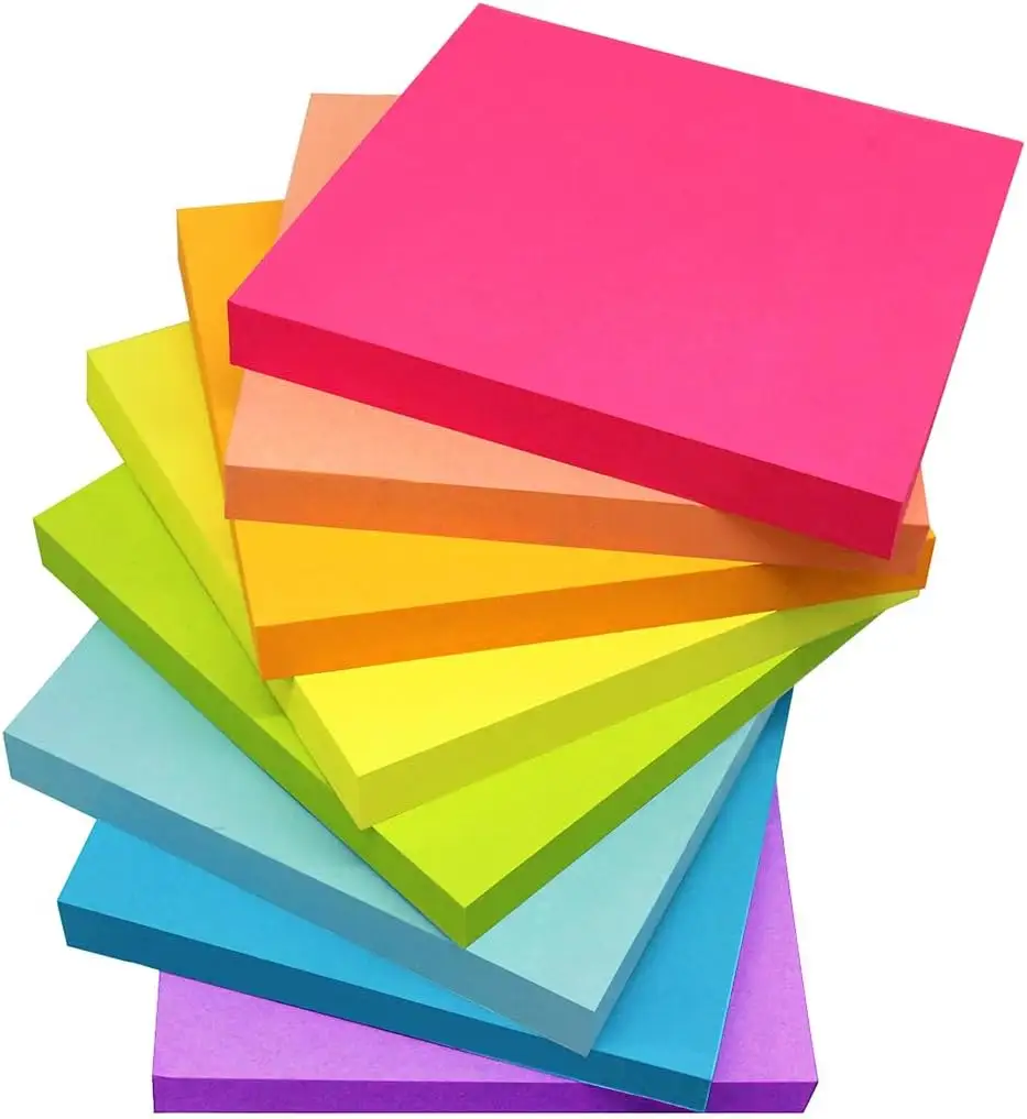 Good Quality Custom Sticky Notes 3x3 with Logo Self Adhesive Pads Easy to Post for Home Office Notebook Children