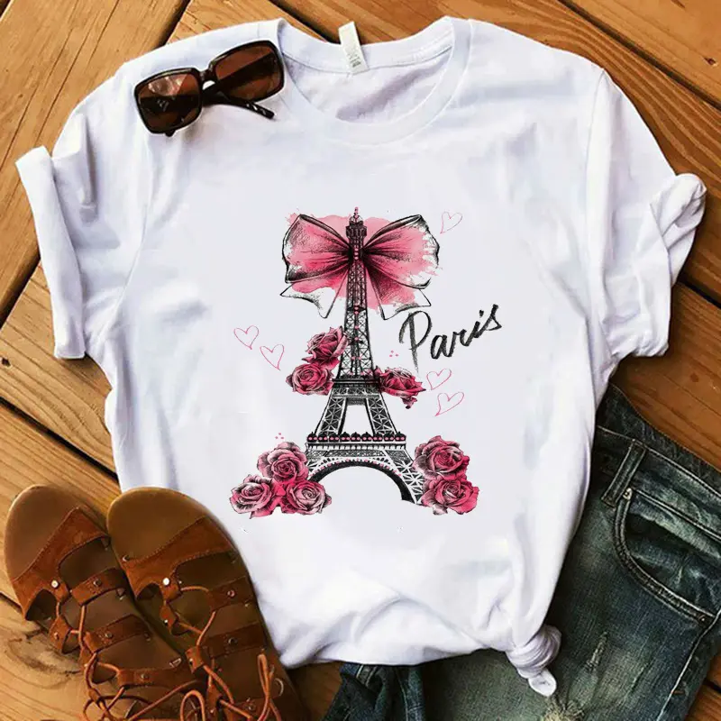 2023 Promotion Wholesale T Shirts Women Summer Fashion Graphic T Shirts Casual Basic Tee Cheap Factory Price 3D Printed T Shirts