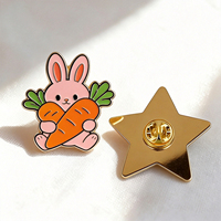 Épinglette émaillée Mignonne Lune à paillettes, promotionnelle