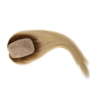 TOPUNIQUE TP35-8x13cm ipek üst saç Toppers 16 "Remy insan çin saç dantel kapatma saç dokuma tüm renkler - Product Image 4