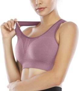 Heathyoga thoáng khí cao cho hỗ trợ cao đệm Racerback Áo ngực thể thao cho phụ nữ yoga Workout 100% nylon - Product Image 5