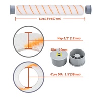 Funda de rodillo de 18 pulgadas para pintura de suelo y pared, cubierta de rodillo de pintura de microfibra y poliéster