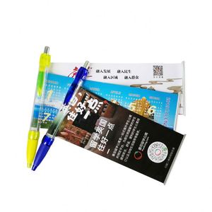Stylo publicitaire promotionnel en papier recyclé avec bannière rétractable enroulable en plastique - Product Image 6