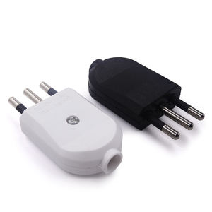 Enchufe recableable de Italia de alta calidad 10A 250V Enchufe eléctrico chileno de Italia de tres pines redondos - Product Image 1