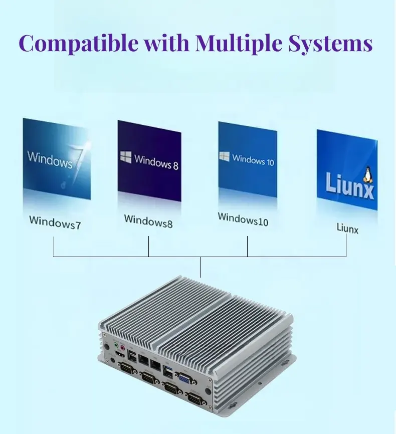 Vincanwo Nuc Nano Fanless Industriële Mini Pc, Mini Pc Industriële Computer, Mini Computer Capacitieve Touch Alles In Een Paneel Pc