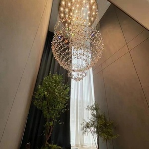 Lustre suspendu en verre exquis de conception <span class=keywords><strong>rustique</strong></span> traditionnelle et lustre décoratif long pour le projet de lumières personnalisées de salon - Product Image 5