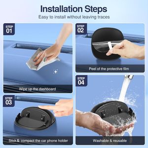 Soporte de silicona para teléfono móvil para salpicadero de coche, alfombrilla antideslizante sin imán ni residuos, lavable y reutilizable, soporte universal para escritorio - Product Image 6