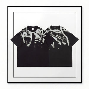 เสื้อยืดลำลองผู้ชายคุณภาพสูงแบบสั่งทำพิเศษ ผ้าไหม/ผ้าฝ้าย 150 GSM ระบายอากาศได้ดี กันยับ แห้งเร็ว มีลาย - Product Image 2