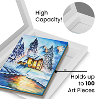 Cadre photo A4 certifié CPSIA et ISO 9001, cadre photo en bois à ouverture frontale pour enfants, passe-partout interchangeable pour œuvres d'art