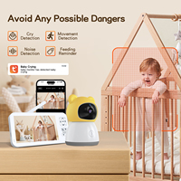 5 İnç Ekranlı Gece Görüşlü Bebek Monitörü, Çift Yönlü Sesli, Pan-Tilt Hareket Algılama Özellikli, WiFi Bağlantılı, Tuya Akıllı Uygulama Destekli