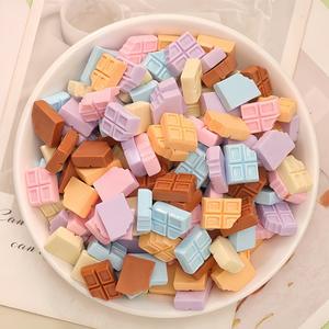 Amor Chocolate Bloco Bow Cookie Coffee Cup Cartoon Resina Nail Toy Decoração Biscuit Cabelo Clip Cord Brinco Jóias Acessório - Product Image 5