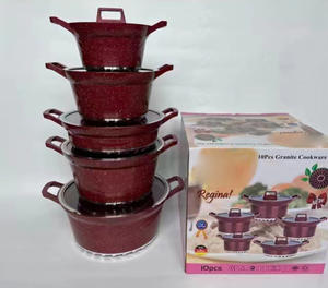 Juego de Utensilios de Cocina de Granito de Alta Calidad de 10 Piezas, Sartén Antiadherente, Juego de <span class=keywords><strong>Ollas</strong></span> de Cocina de Aluminio, Utensilios de Cocina al por Mayor - Product Image 5