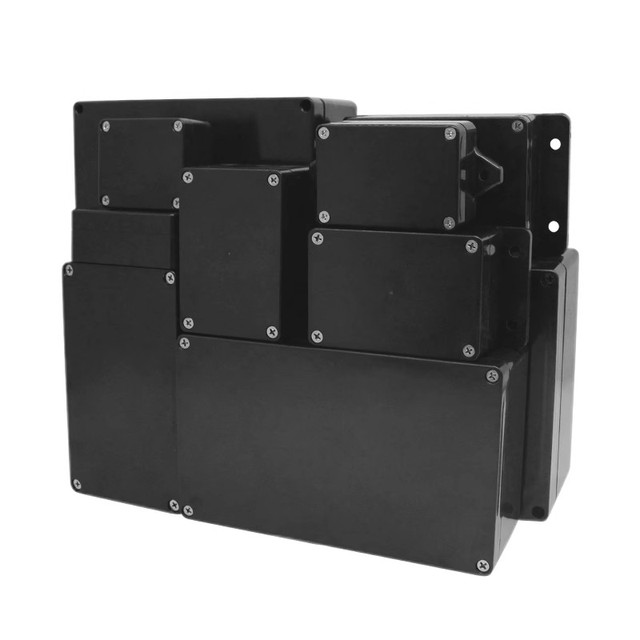 IP65 F Series ABS Plastic Black Color Industrial Electrical Outdoor Electronics Instrument Enclosures Waterproof Junction Box
