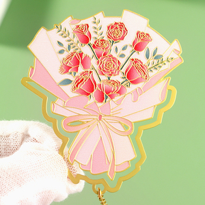 Tùy Chỉnh Sáng Tạo Hoa Kim Loại Bookmark Đầy Màu Sắc Tăng Tulip Hướng Dương Cảm Ơn Bạn Bookmark Chất Lượng Cao Tùy Chỉnh Hoa In Ấn - Product Image 4