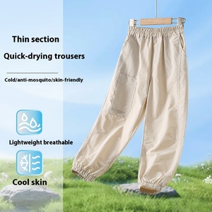 Nouveau 2025 : <span class=keywords><strong>Pantalon</strong></span> Fin Décontracté d'Été pour Garçons, Séchage Rapide, en Soie Glacée Anti-Moustique, Cargo de Sport pour le Printemps - Product Image 4