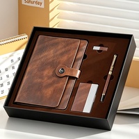 Ensemble de carnet de notes en cuir A5, stylo en métal, porte-cartes, agenda exécutif, bloc-notes, papeterie personnalisée avec logo, cadeau promotionnel d'entreprise