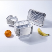 Plateaux jetables personnalisables de haute qualité en papier d'aluminium Récipients rectangulaires écologiques à emporter de qualité alimentaire
