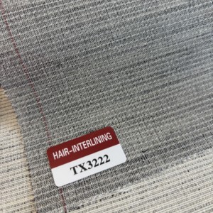 <span class=keywords><strong>Tissu</strong></span> d'entoilage de costume <span class=keywords><strong>pour</strong></span> hommes haut de gamme 160cm de largeur toile de crin de cheval coton tissé avec manteau fusible adhésif fait à la main - Product Image 1