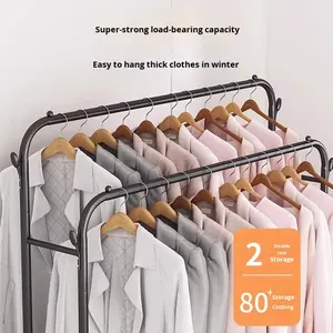 Perchero de Metal Resistente de Diseño Simple con Altura Ajustable para Dormitorio, Balcón y Cocina - Product Image 5