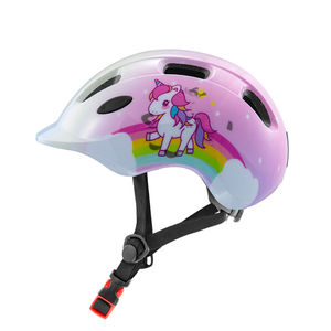 <span class=keywords><strong>Casque</strong></span> de sécurité réglable pour enfants EN1078 avec motif <span class=keywords><strong>licorne</strong></span> arc-en-ciel mignon JC022-285 pour le skateboard et la trottinette - Product Image 3