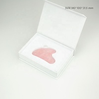 2026 Vente en gros d'usine Outils de massage facial Gua Sha en pierre de jade rose transparente Planche Gua Sha