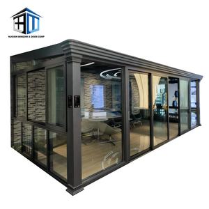 하이 퀄리티 럭셔리 현대 조립식 사용자 정의 겨울 정원 선룸 유리 집 알루미늄 야외 온실 - Product Image 1