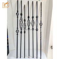 Balustres d'escalier en fer forgé durables, carrés creux, 1/2'' x 44'', type Basket Knuckle, pour escaliers résidentiels et commerciaux