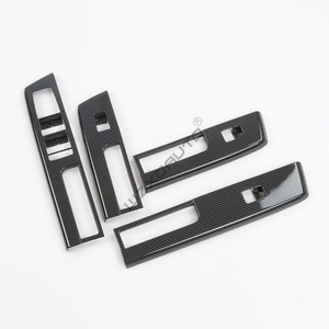 WZXD 2024 Car ABS Carbon AC <b>Vent</b> Cover Steering Wheel Control Window Switch Trim RHD for Triton L200 - Product Image 5