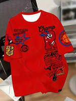 Nouveau T-shirt décontracté pour homme respirant de 220 grammes, motif imprimé graffiti, séchage rapide, confortable, idéal pour le sport en extérieur
