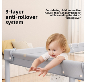Corralito Plegable Portátil para Bebés con Tapete de Juego para Uso en Interiores, Área Segura para Gatear y Aprender para Bebés y Niños Pequeños - Product Image 2