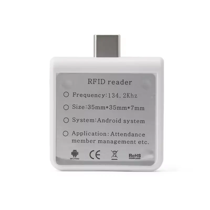 134.2KHZ EM4305 แท็ก RFID มินิสัตว์ไมโครชิปสัตว์เลี้ยงโทรศัพท์มือถือ USB Android Reader