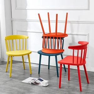 Sillas Apilables de Diseño Moderno y Simple para Restaurante o Cafetería, Estructura de Plástico PP para Cocina, Silla de Comedor - Product Image 3