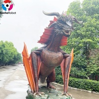 Personnaliser différentes tailles de couleurs Rouge bleu Vert Dragon Modèle Sculpture animation personnalisée IP