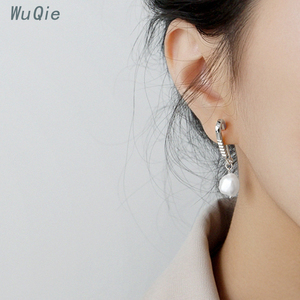Wuqie Unico <span class=keywords><strong>Argento</strong></span> 925 Completa CZ Pin Carta Clip di <span class=keywords><strong>Orecchini</strong></span> con Perla Barocca <span class=keywords><strong>Orecchini</strong></span> Gioielli In <span class=keywords><strong>Argento</strong></span> - Product Image 5