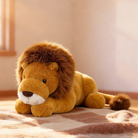 Peluche Lion Réaliste Personnalisée, Jouet Animal de la Forêt en Peluche, Jouet Doux et Réaliste pour Enfants