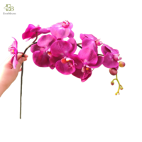 Orchidée Phalaenopsis en latex au toucher réel, 98 cm, orchidée papillon artificielle, 9 couleurs, blanc, rose, nude, pour la décoration de mariage et de la maison