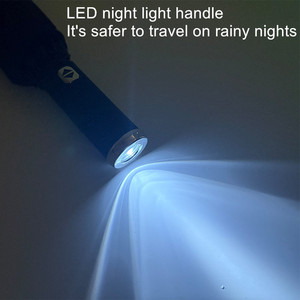 Parapluie <span class=keywords><strong>Inversé</strong></span> Pliant Automatique Arc de 46 Pouces avec Poignée à Lumière LED - Product Image 3