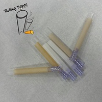 Papier à rouler en verre personnalisé avec un port de fumage en verre fileté unique offrant une bonne sensation de fumage