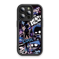 Coque de téléphone tendance Hip Hop Manga couleur bonbon pour iPhone 17 16 15 Pro Max 14 13 12 11 XS – Housse givrée antichoc à la mode