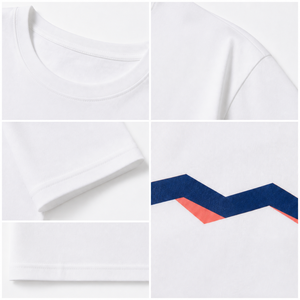 Camiseta de Manga Corta con Cuello Redondo y Logotipo Personalizado, con Estampado Original en el Centro con Cinta Plegada - Product Image 4