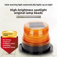Lampu Strobo Magnetik Tenaga Surya Berwarna dengan Proteksi IP65 dan Pelapis Karet untuk Kendaraan Konstruksi & Bus Sekolah