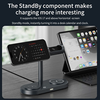 2025 Logo personnalisé multifonctionnel métal pliable universel rapide 5 en 1 magnétique sans fil charge support de Table de bureau 25W charge
