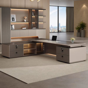 Scrivania Direzionale a <span class=keywords><strong>L</strong></span> di Alta Gamma, Arredamento per <span class=keywords><strong>Ufficio</strong></span>, Tavolo in Legno per Manager e Direttori - Product Image 4