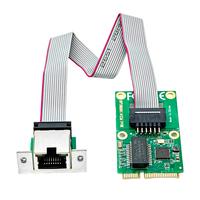 Kartu Jaringan Ethernet Mini PCIe Gigabit RJ45 RTL8111F 1000Mbps Adaptor LAN untuk Sistem Tertanam Server PC Industri