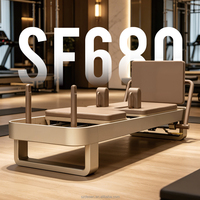 Machine de Pilates Reformer en aluminium réglable avec ressorts allemands, garantie 5 ans, pour usage commercial, domicile, salle de sport, studio, entraînement physique et remodelage corporel