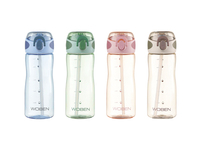 Bouteille d'eau personnalisée de 500 ml avec paille, anti-fuite, réutilisable pour le camping, les activités de plein air et l'école, en PP, pour eau bouillante, idéale comme cadeau